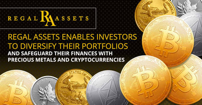 Regal Assets Enables Investors to Diversify Their Portfolios and Safeguard Their Finances with Precious Metals and Cryptocurrencies Regal Assets Enables Investors to Diversify Their Portfolios and Safeguard Their Finances with Precious Metals and Cryptocurrencies