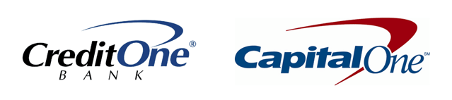 Credit One Bank and Capital One Bank Logos Credit One Bank and Capital One Bank Logos