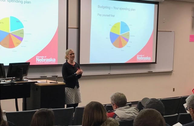 Photo of NUFCU representative teaching Adulting 101 class Photo of NUFCU representative teaching Adulting 101 class