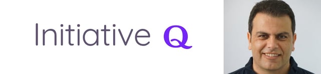 Initiative Q logo and photo of Founder Saar Wilf Initiative Q logo and photo of Founder Saar Wilf