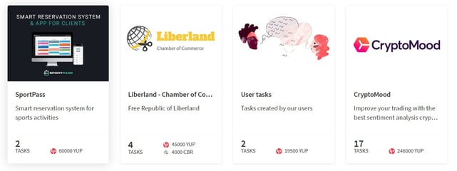 Screenshot of Crowdholding projects