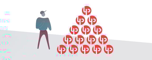 Graphic of user and YUP tokens