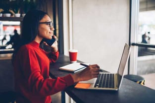 Woman Using Computer