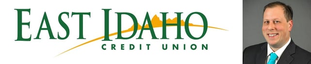 East Idaho Credit Union logo and VP of Marketing Toby Hayes