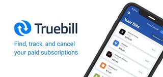 Screenshot of Truebill banner