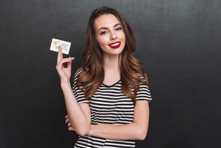 Woman Holding Credit Card Woman Holding Credit Card