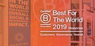 Sunrise Banks Certified B Corporation banner Sunrise Banks Certified B Corporation banner