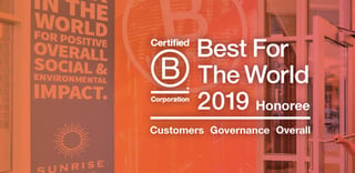 Sunrise Banks Certified B Corporation banner