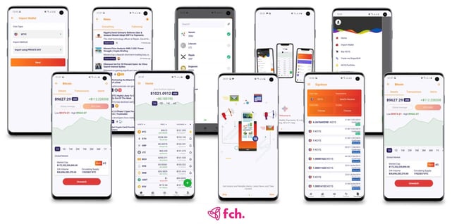 Screenshots of FCH Network on mobile devices