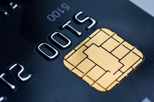 Photo of an EMV Credit Card Chip