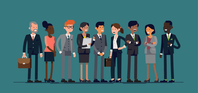 Diverse Group of Business People Graphic