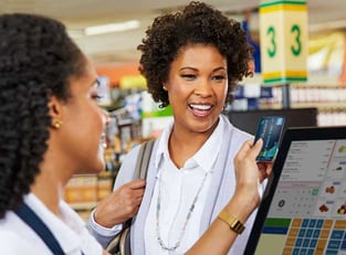 Bluebird User at a Grocery Store