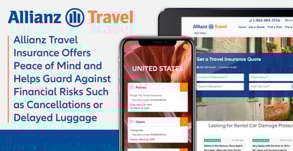 Allianz Travel Insurance Offers Peace of Mind and Helps Guard Against Financial Risks Such as Cancellations or Delayed Luggage Allianz Travel Insurance Offers Peace of Mind and Helps Guard Against Financial Risks Such as Cancellations or Delayed Luggage