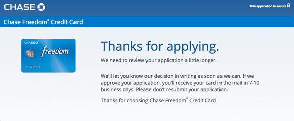 Chase FreedomÂ® Application 
