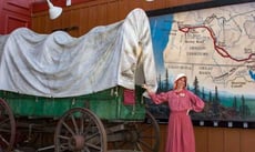 Bethany Nemec and a Covered Wagon Bethany Nemec and a Covered Wagon