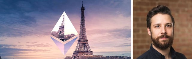 Collage of EthCC graphic and Ethereum France President Jerome de Tychey Collage of EthCC graphic and Ethereum France President Jerome de Tychey