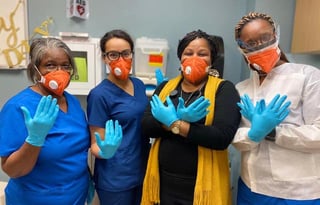 Photo of healthcare workers helped by BitGive Photo of healthcare workers helped by BitGive