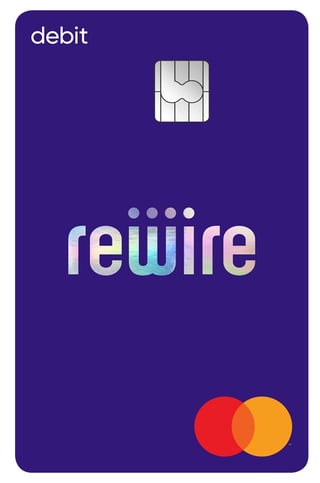 Rewire debit card graphic