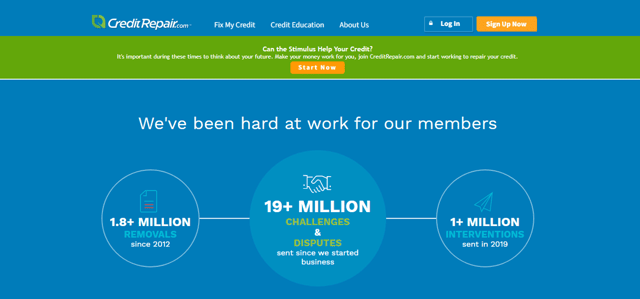 Screenshot of the CreditRepair.com Website Screenshot of the CreditRepair.com Website