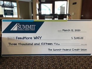 The Summit Federal Credit Union Donation Check