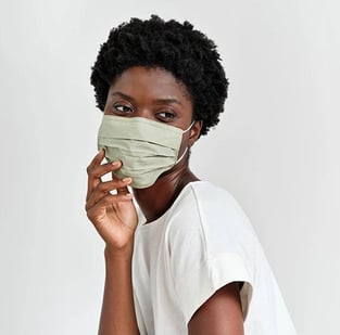 Model Wearing a Caraa Face Mask