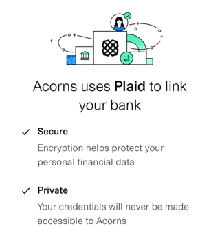 Screenshot of Acorns App