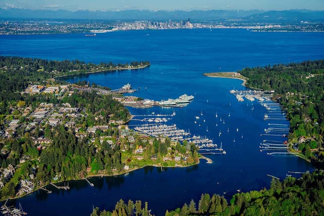 Aerial photo of Bainbridge Island