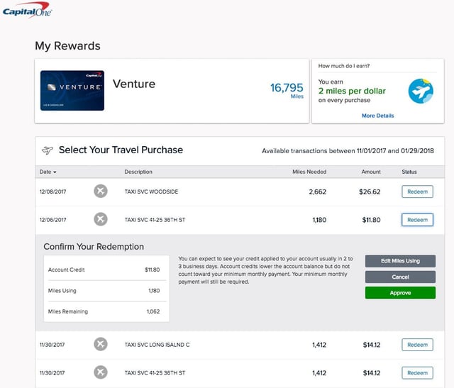 Redeem Capital One Venture Miles