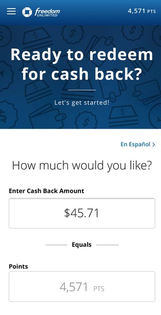 Chase Cash Back