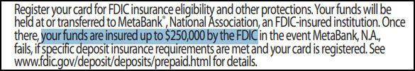 NetSpend FDIC Disclaimer