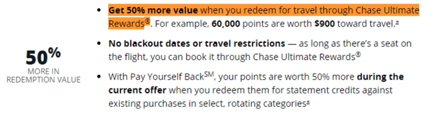 Screenshot of Sapphire Reserve Terms