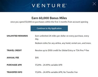 Venture Card Details Venture Card Details