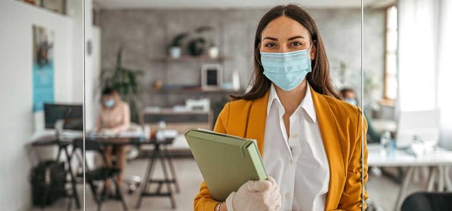 Woman Wearing Face Mask