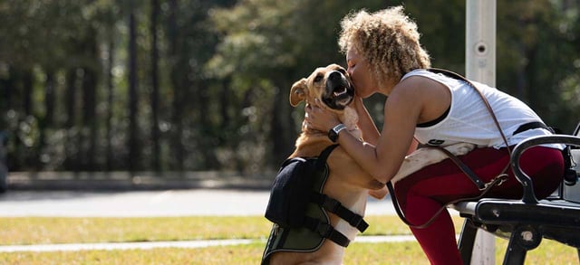 Woman with Service Dog Woman with Service Dog