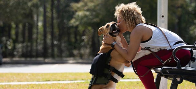 Woman with Service Dog