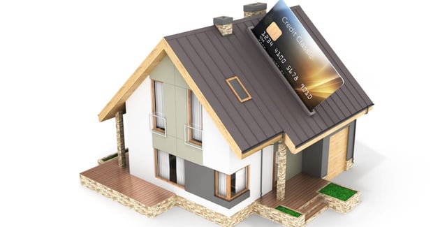 House and a Credit Card House and a Credit Card