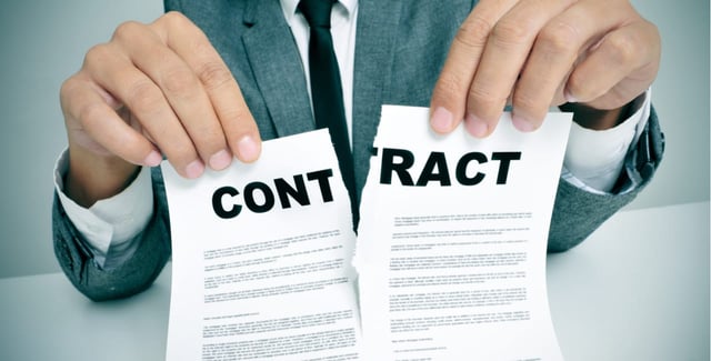 Man Tearing a Contract In Half Man Tearing a Contract In Half