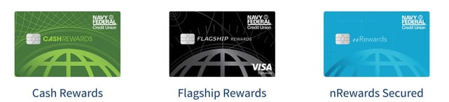 Screenshot of Navy Federal Credit Union Card products