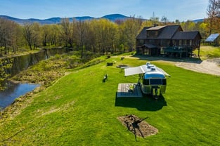 RV Parked in Front of House