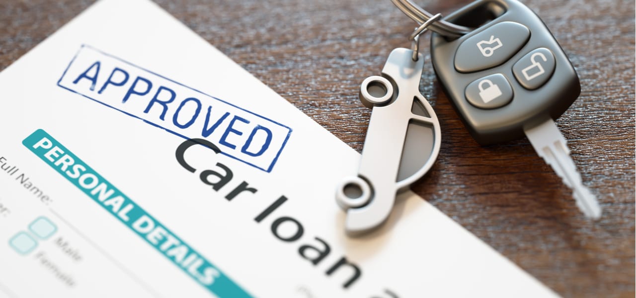Car loan application and keys.