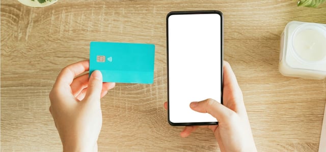 Credit Card and a Cell Phone Credit Card and a Cell Phone
