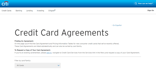 Screenshot of the Citi.com website. Screenshot of the Citi.com website.