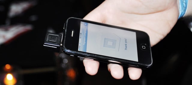 Photo of the original Square Reader. Photo of the original Square Reader.
