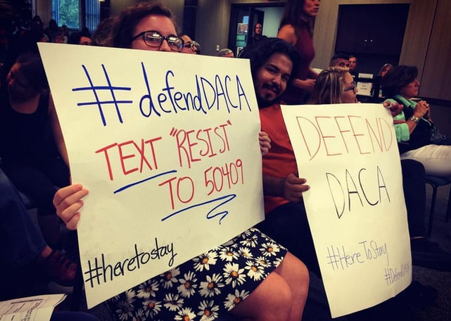Example of Protestors Using Resistbot Example of Protestors Using Resistbot