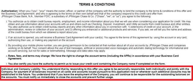 Chase Personal Guarantee Clause Chase Personal Guarantee Clause