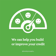 Image of Brooklyn Coop graphic saying it can improve credit scores Image of Brooklyn Coop graphic saying it can improve credit scores
