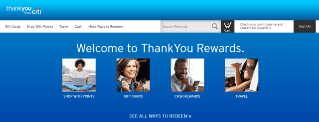 Citi ThankYou Points Website