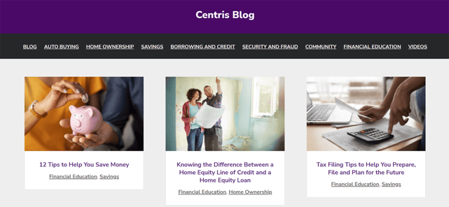 Centris Blog Posts Page