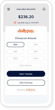 Image of DailyPay App Interface Image of DailyPay App Interface