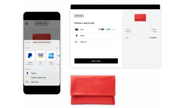 Screenshot from Braintree website